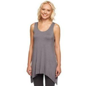 NWT LOGO LAYERS ASYMMETRICAL STEEL GREY TANK PXS